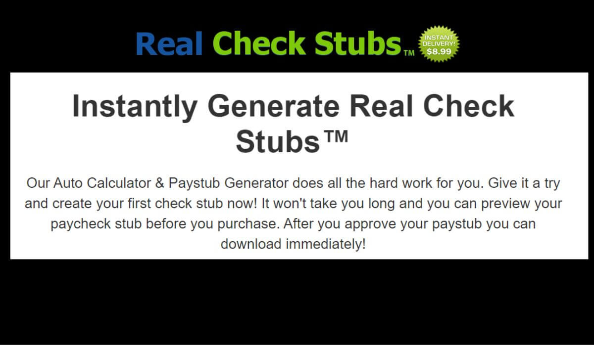Why Real Check Stubs is the Best Paystub Generator
